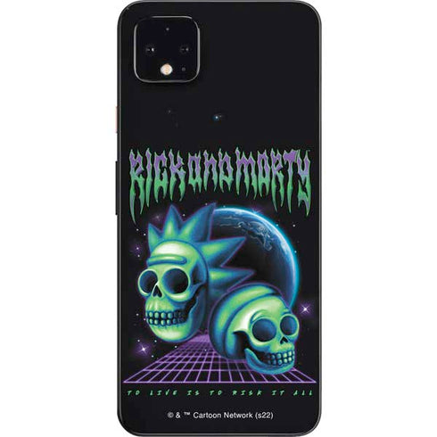 Adult Swim Rick and Morty Neon Skulls Google Pixel 4 XL Skin